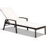 Outdoor Lounge Chair, Adjustable, 5-Position, 76 × 24 × 14–38 inches