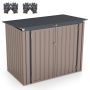Outdoor storage unit, 2 doors, Grey, 172 × 130 × 95 cm
