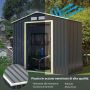 Outdoor storage shed, with 2 extensions, Grey, 213 × 127 × 195 cm