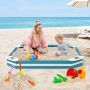 Outdoor sandbox, 4 seats, 125.7 × 125.7 × 14 cm