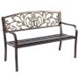 Outdoor garden bench, 2-3 seats, 127 × 86 × 64 cm