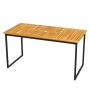 Outdoor table, With umbrella hole, Brown/black, 139.7 × 73.7 × 69.9 cm