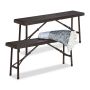 Уличные скамейки Relaxdays, 2 шт, Коричневые, 100 × 42 × 25 см