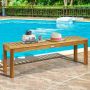 Outdoor bench, 3-seater, 132.08 × 34.29 × 44.45 cm
