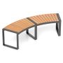 Outdoor bench, For two people, Yellow/black, 146.1 × 45.7 × 58.4 cm