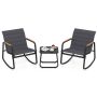 Outdoor swing bistro furniture set, 3 pieces