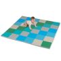 Play mat, 2-piece, blue, 144 × 144 × 3.5 cm