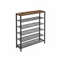 Shoe rack, brown/black