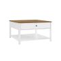 Coffee table with 2 drawers, white - brown
