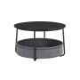Coffee table 75x45cm., black/gray