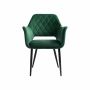 Dining chair with armrests and backrest