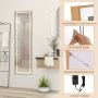 LED illuminated full-length mirror, Rectangular, Gold, 37 × 155 × 38 cm