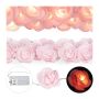LED virtene Relaxdays, 20 rozes, Rozā