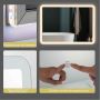 LED bathroom mirror, frameless, 3 light temperatures, 70 × 50 cm