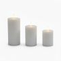 LED sveces Relaxdays, 3 gab, 13 × 7,5 cm; 15 × 7,5 cm; 18 × 7,5 cm