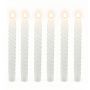 Набор LED-свечей Relaxdays, 6 шт, Белый, 25 × 2,2 см