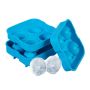 Ledus kubiņu forma Relaxdays 10048635.0, 4 lodveida ledus kubiņi, 12,5 × 5 × 12,5 cm