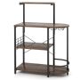 Shelf, 4-tier, 6 hooks, 90.2 × 124.5 × 41.9 cm