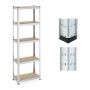 Plauktu bloks Relaxdays, 5 plaukti, 60 × 180 × 30 cm