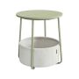 Side table 45x50cm., green/cream color