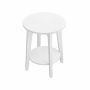 Side table with shelf, white