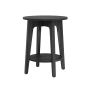 Side table with shelf, black
