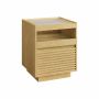 Nightstand with LED lighting 40x45x55cm., light brown
