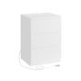 Side table with charging station 35x40x59cm., white
