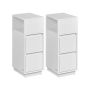 Set of 2 bedside tables 30x25x65cm., white
