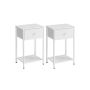 Set of 2 side tables 28x38x61cm., white