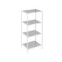 Transparent shelf 30x40x95cm., white
