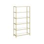 Transparent shelf 30x80x177.3cm., gold color