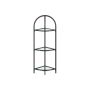 Transparent corner shelf 28x28x95.2cm., black color