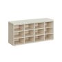 Hallway bench 30.3x104x48cm., light brown/cream color