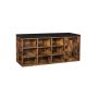 Shoe bench with shelves 110x30x48cm., brown/black