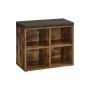Hallway bench 30.5x59.6x48cm., black/brown