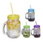 Limonādes glāzes ar rokturiem Relaxdays 10046142.0, 4 gab, 13,5 × 11 × 8 cm
