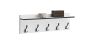 Stylish clothes rack Andy 100x30x16 cm, white with black edges