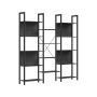 Shelf 24x158x166cm., black