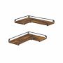 L-shaped hanging wall shelves, 2 pcs.