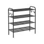 Shoe shelf 28x68x70cm., black
