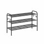 Shoe shelf 28x85x53cm., black