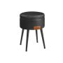 Stool 38.2x44.4cm., black