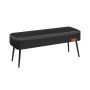 Pufs 43x110x40cm, melns