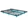 Bed frame, hanging, with RGB LED lighting, Black, 200 × 160 × 24.5 cm