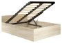 Bed with bedding box NORE CLP, 160x200 cm., oak color
