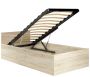 Slatted bed NORE CLP, 90x200 cm., oak color