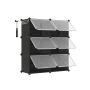 Shoe rack made of 6 shoe boxes, black
