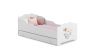 Children's bed Anna with drawer and mattress 144 cm x 75 cm x 63 cm, elephant