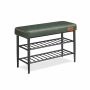 Shoe bench with shelves 30x80x50cm., black